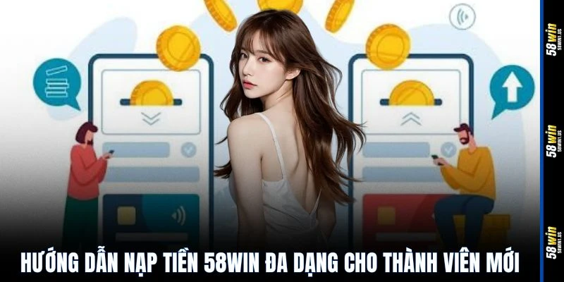 Hướng dẫn nạp tiền 58WIN đa dạng cho thành viên mới
