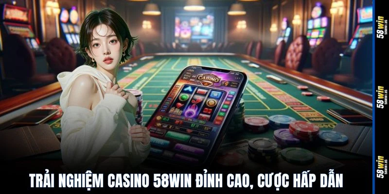 Trải nghiệm casino 58WIN đỉnh cao, cược hấp dẫn